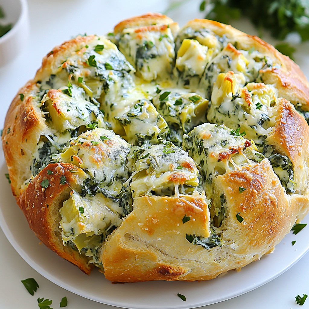 Spinach Artichoke Dip Stuffed Bread Delight Recipe