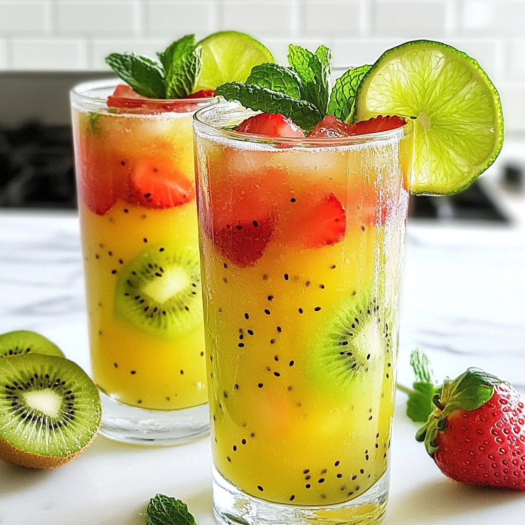 Kiwi Strawberry Agua Fresca Refreshing Summer Drink