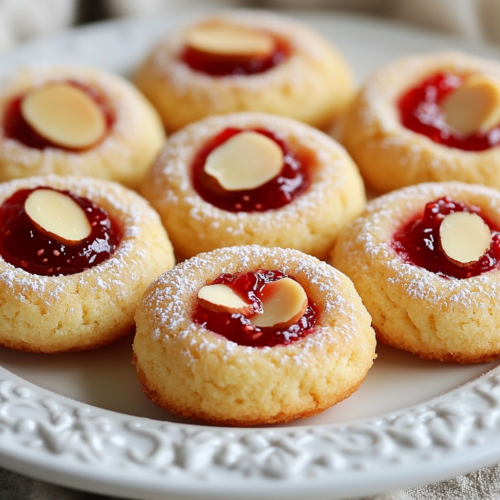 Raspberry Almond Thumbprint Cookies Delightful Treat