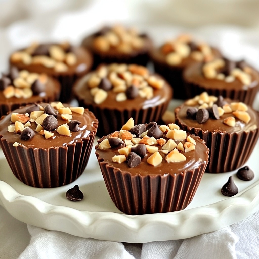 Smooth No-Bake Chocolate Almond Cups Delightful Treat