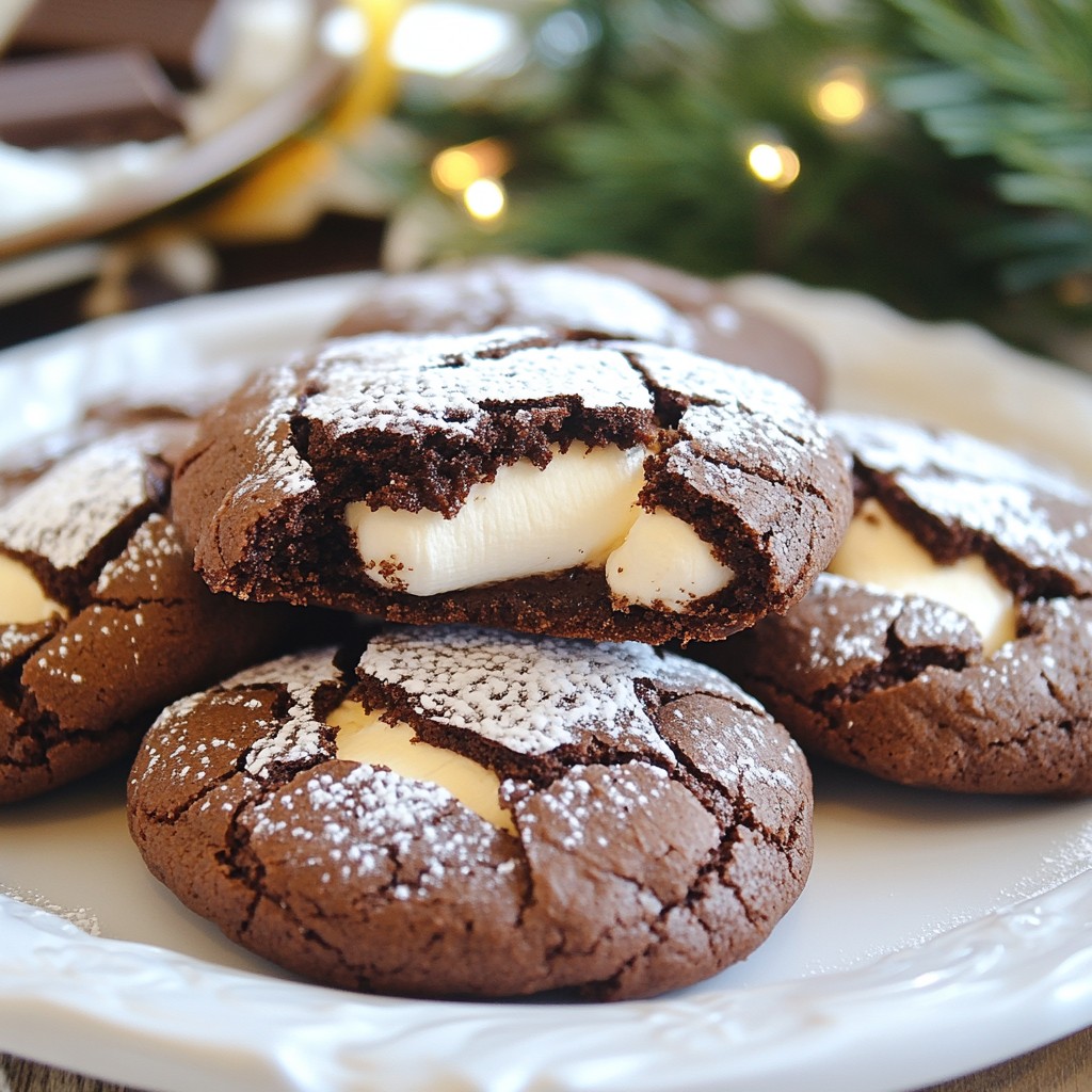 Marshmallow Stuffed Chocolate Cookies Heavenly Treat