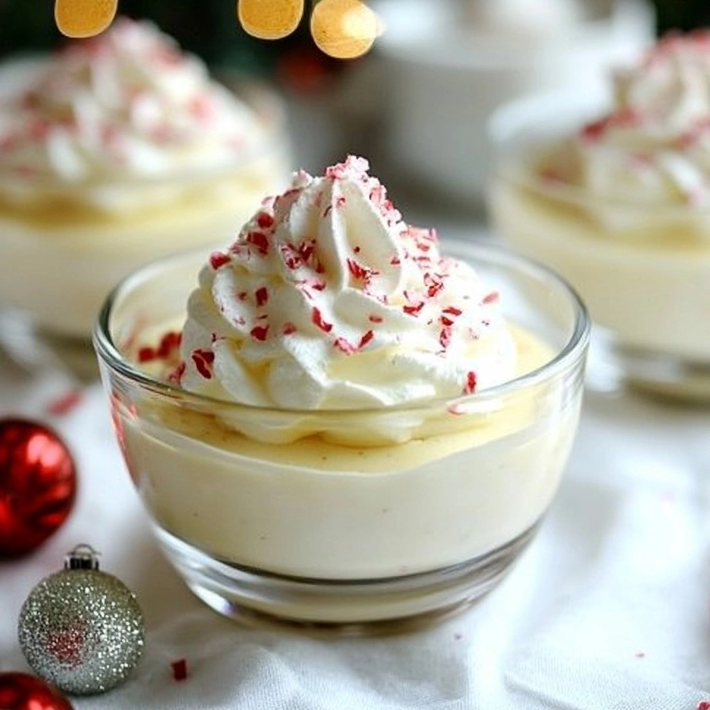 Festive No-Bake White Chocolate Peppermint Mousse Delight
