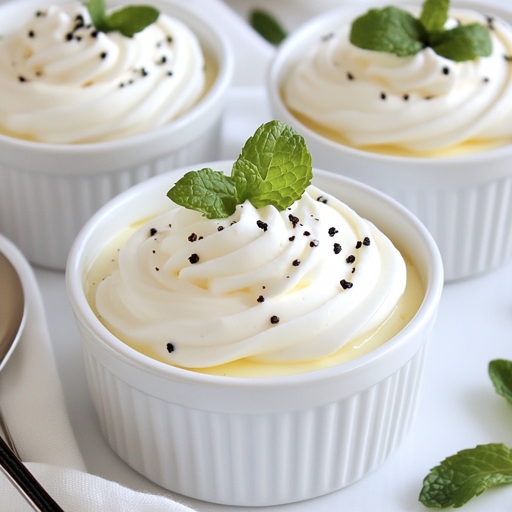 Fluffy No-Bake Vanilla Bean Mousse Easy Dessert Recipe