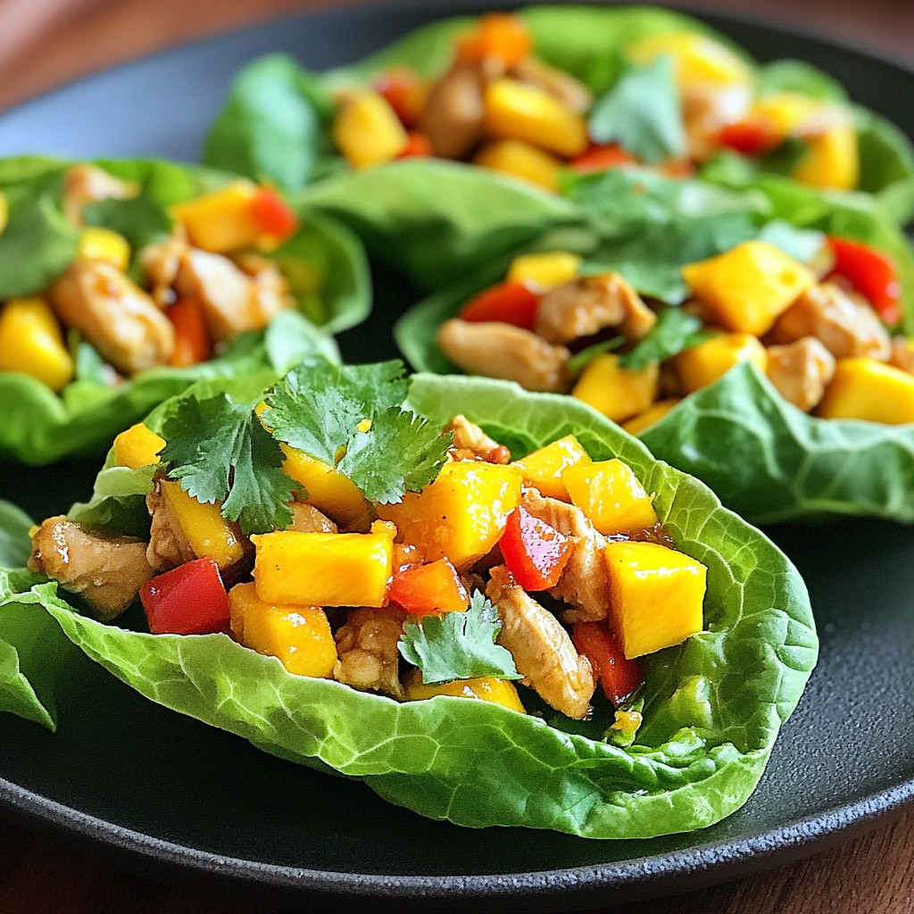 Spicy Mango Chicken Lettuce Cups Flavorful Meal Prep