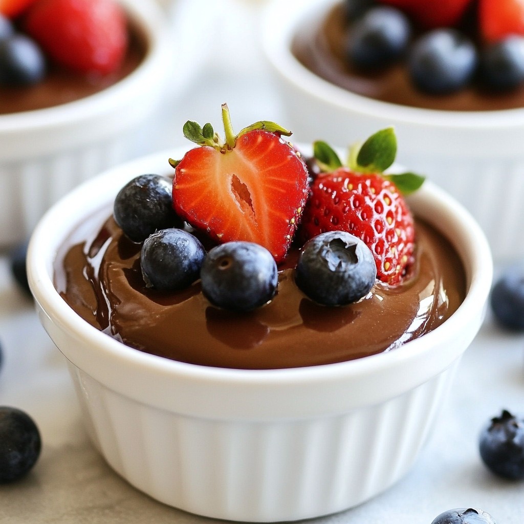 Silky No-Bake Chocolate Avocado Pudding Delight