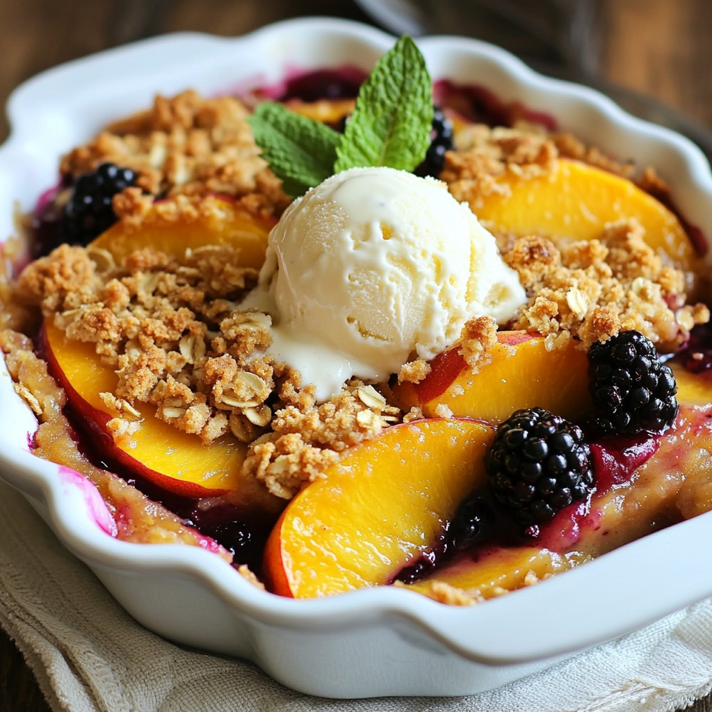 Blackberry Peach Crisp Delightful and Easy Dessert