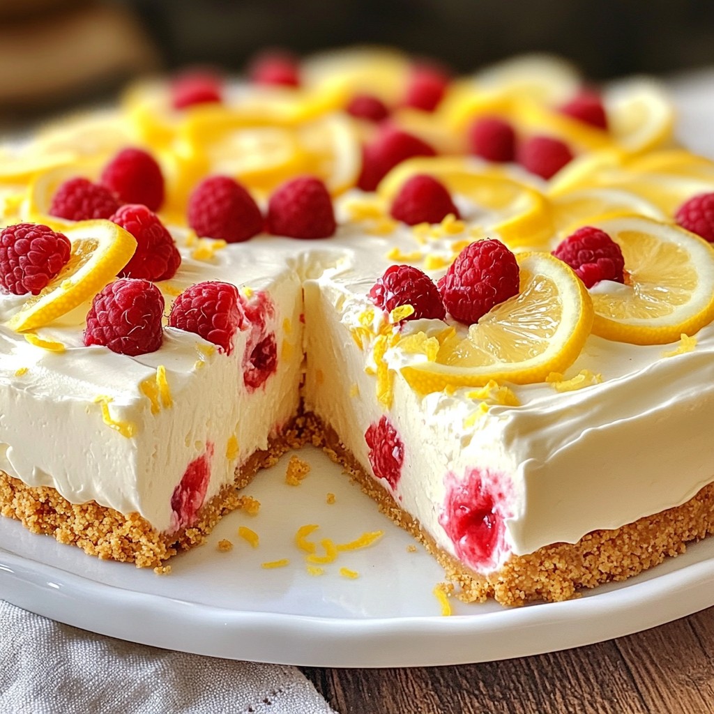 Creamy No-Bake Lemon Raspberry Delight Refreshing Treat