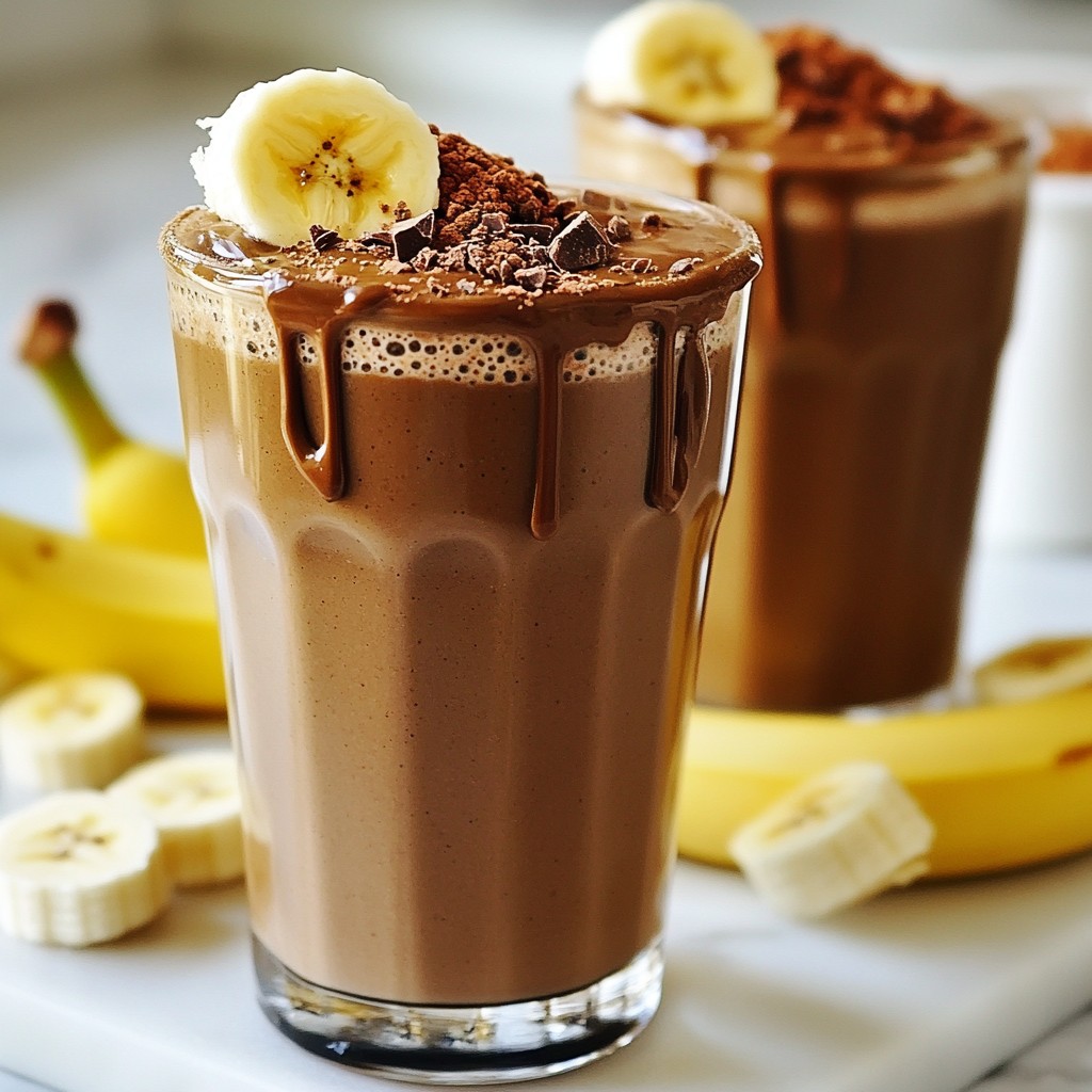 Chocolate Peanut Butter Banana Smoothie Delightful Treat