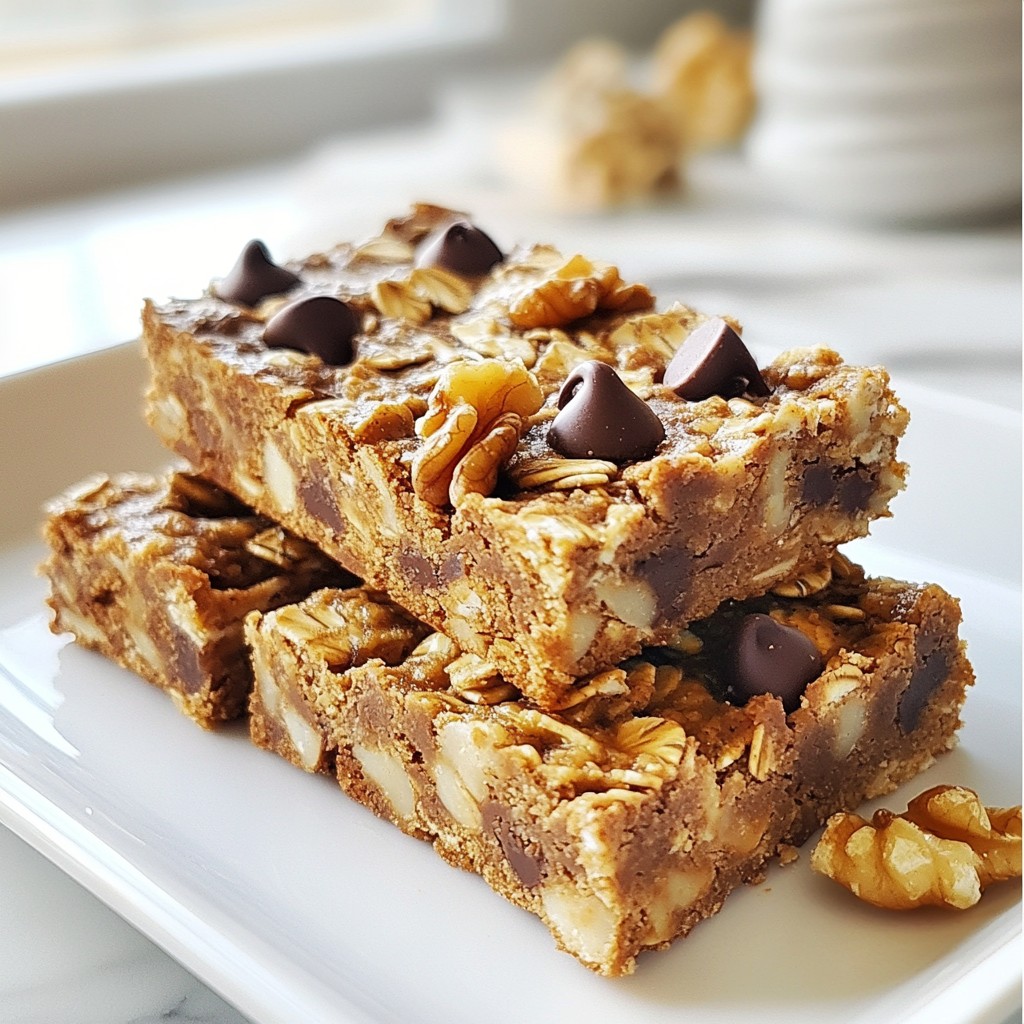 Chocolate Chip Oatmeal Bars Healthy and Tasty Treat