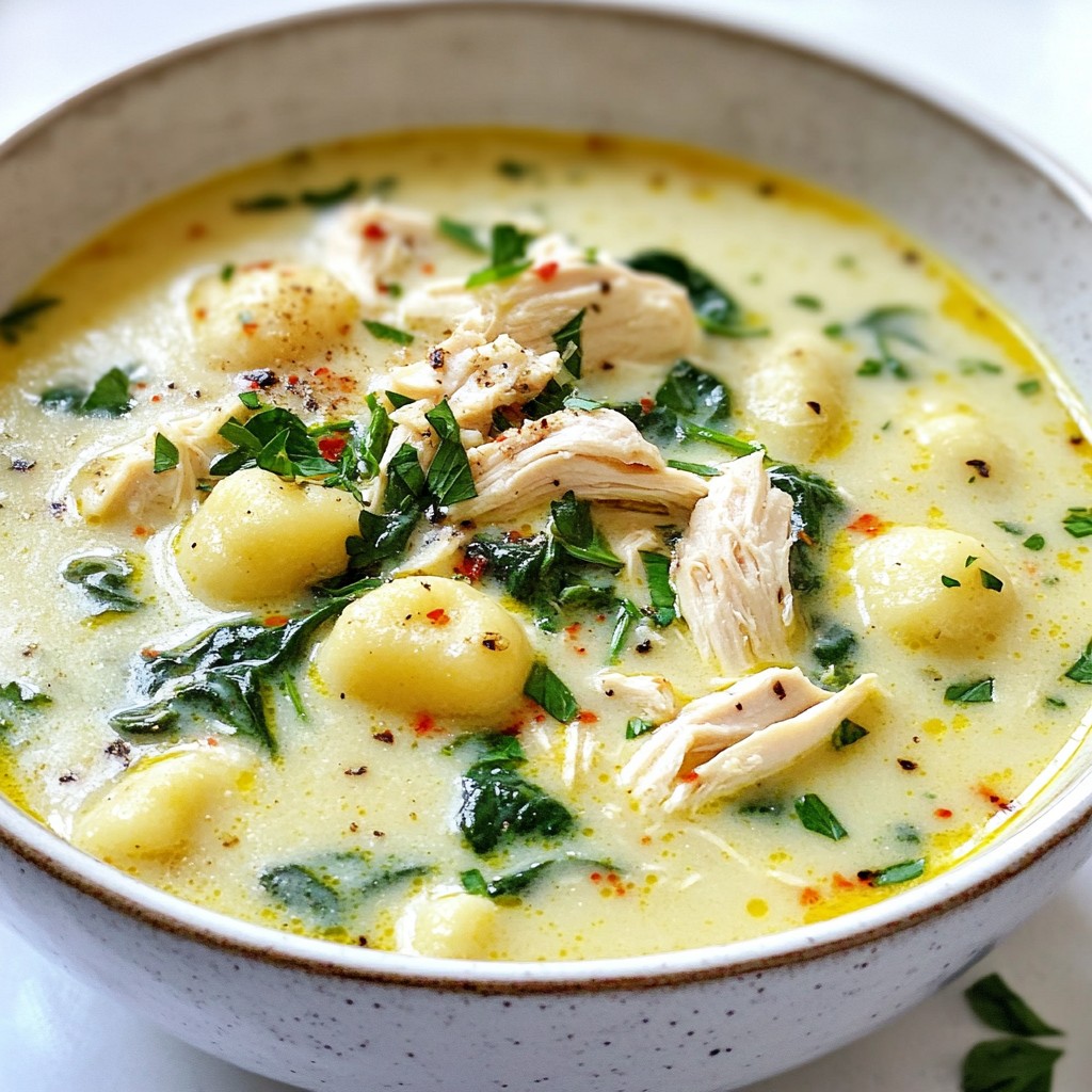 Creamy Chicken Gnocchi Soup Comforting and Delicious Dish