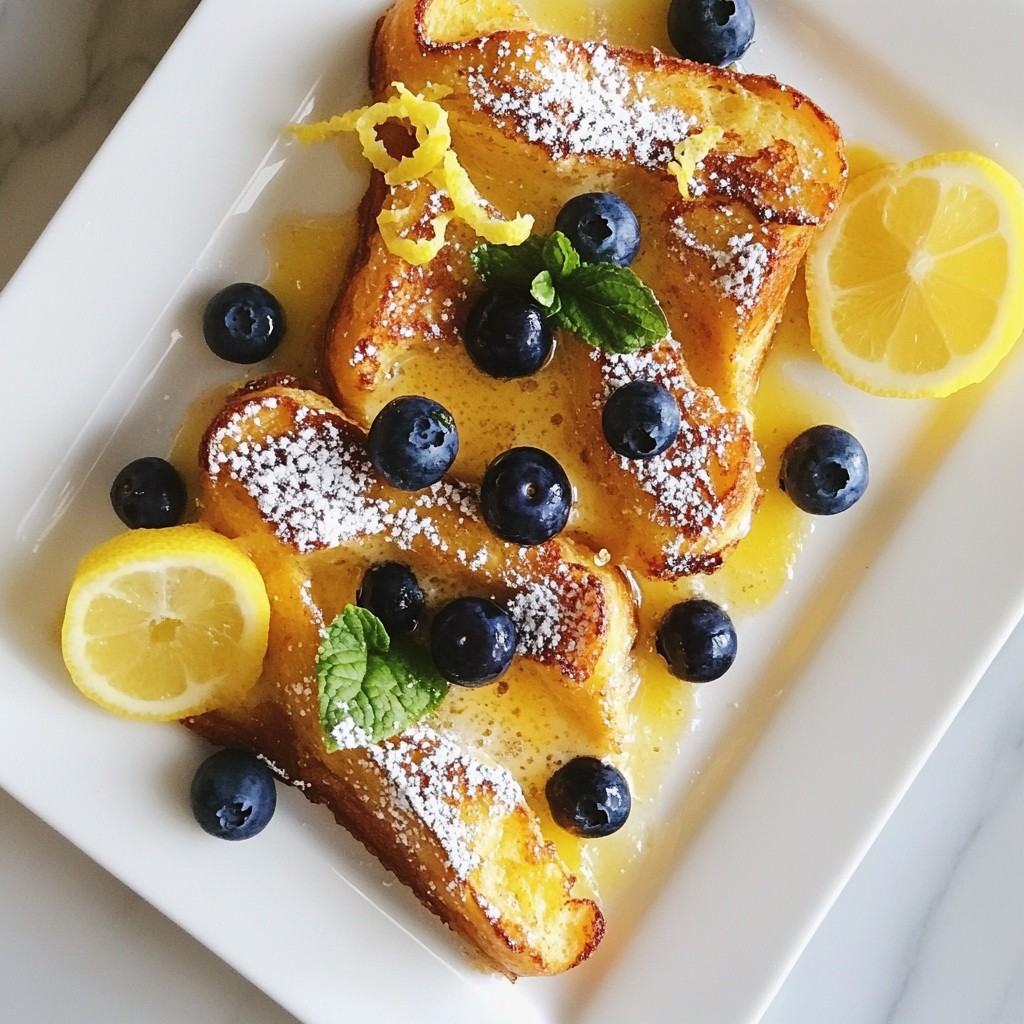 Lemon Blueberry Overnight French Toast Delight