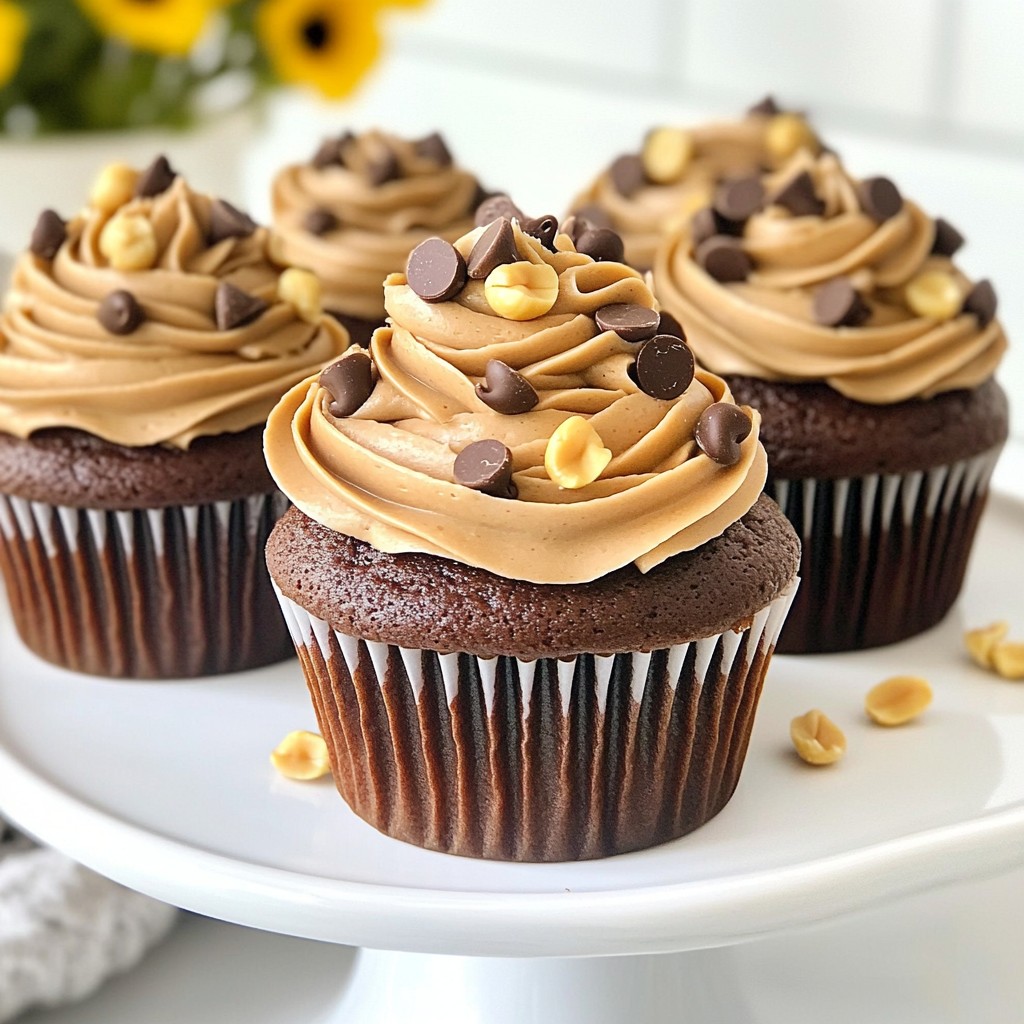 Chocolate Peanut Butter Cupcakes Tasty Treat Recipe