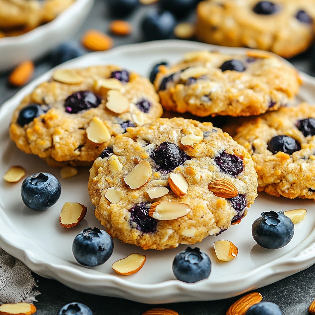 Blueberry Almond Breakfast Cookies Easy Healthy Treat