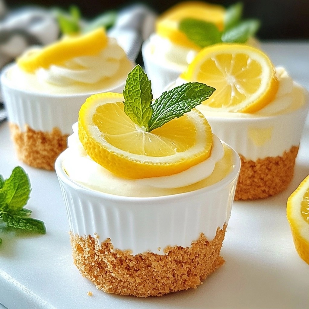 Easy No-Bake Lemon Cheesecake Cups Delightful Treat
