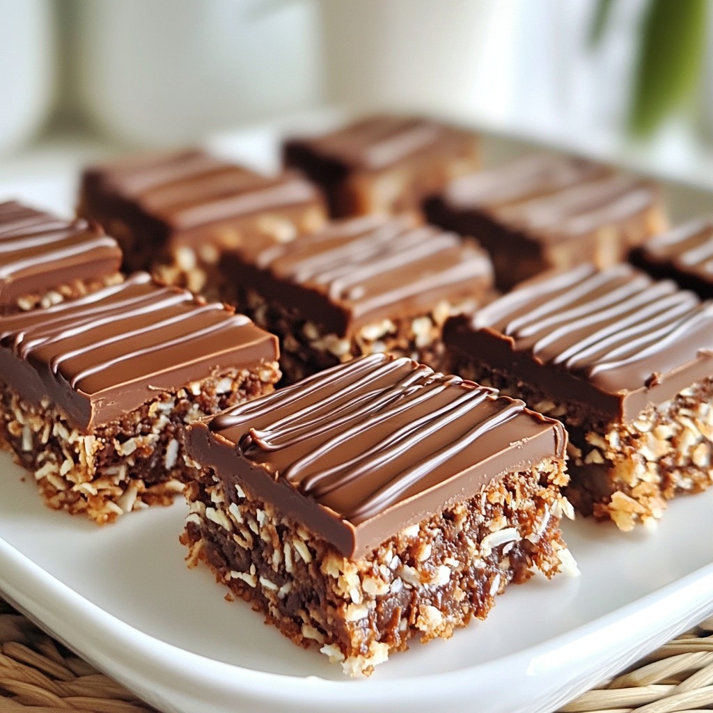 Decadent No-Bake Chocolate Coconut Bars Delight