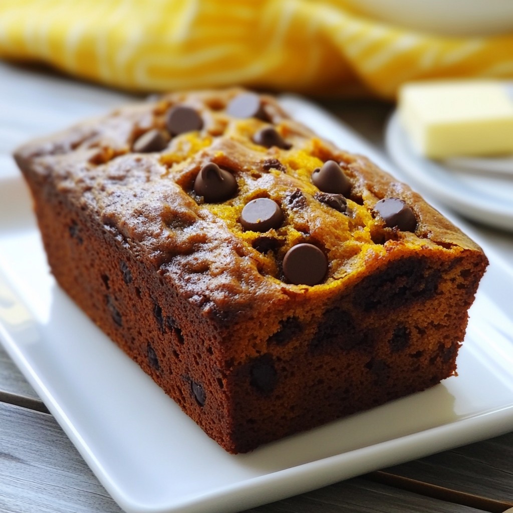 Chocolate Chip Pumpkin Bread Rich and Flavorful Treat