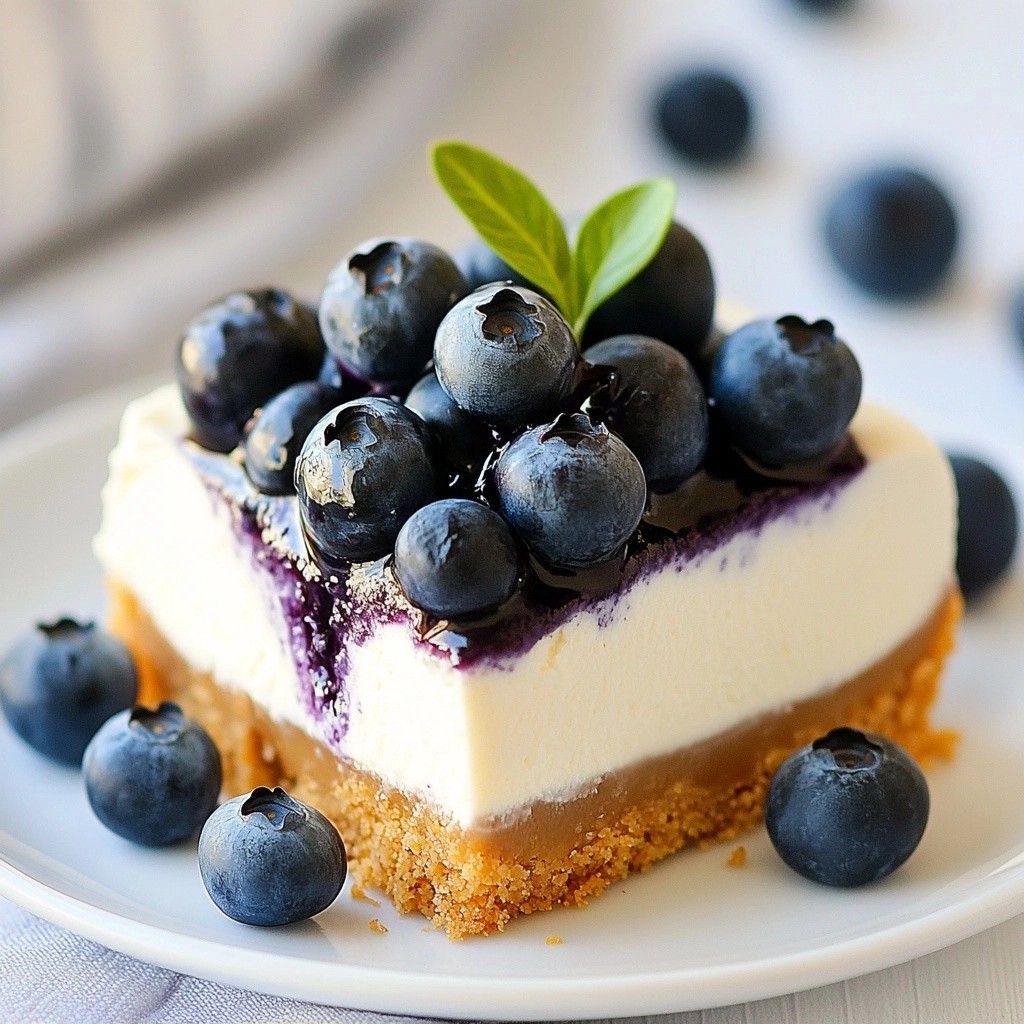 Creamy No-Bake Blueberry Mascarpone Cheesecake Delight