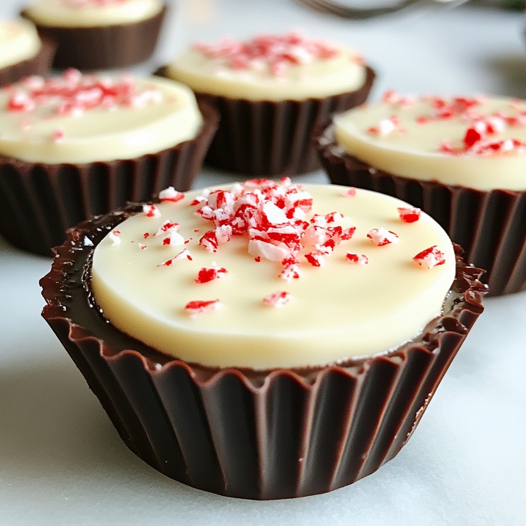 Festive No-Bake Peppermint Chocolate Cups Delight