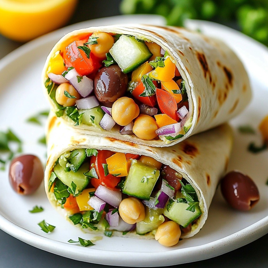 Mediterranean Chickpea Wraps Flavorful and Nourishing