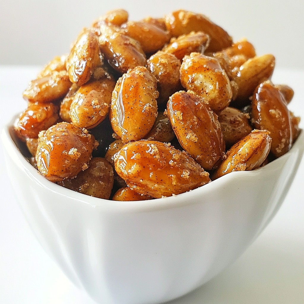 Maple Cinnamon Roasted Almonds Easy Snack Recipe