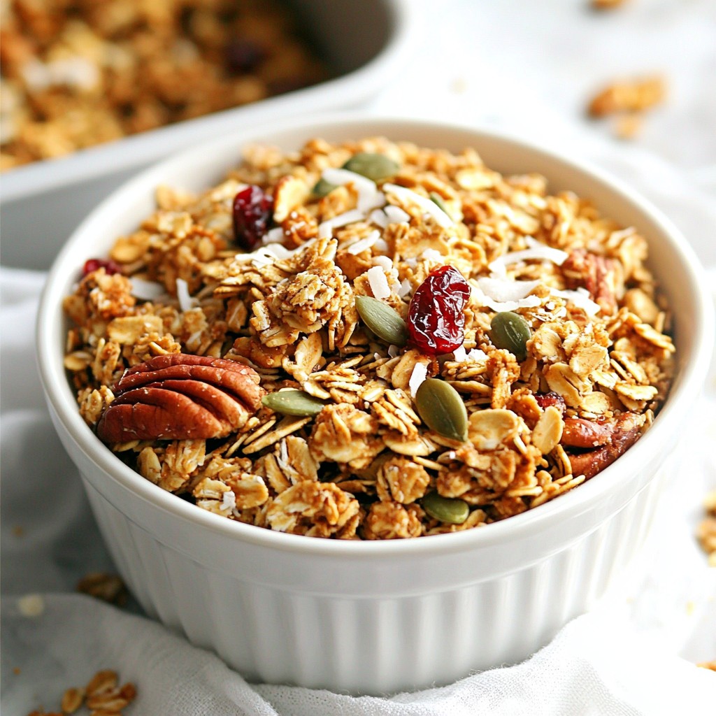 Maple Pecan Granola Healthy Crunchy Breakfast Boost