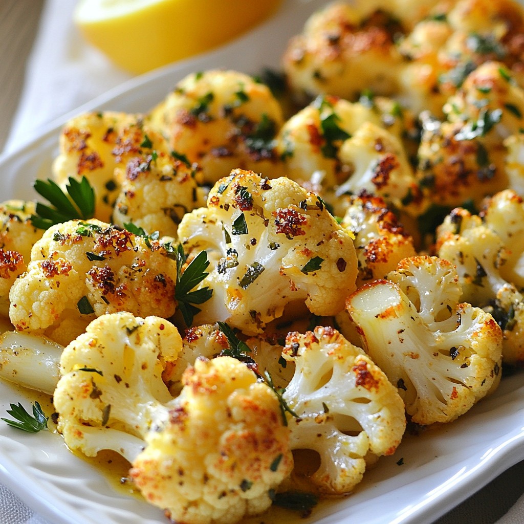 Garlic Herb Roasted Cauliflower Simple and Flavorful