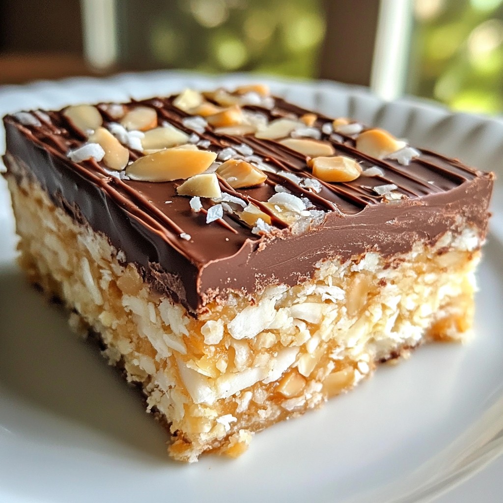 Nutty No-Bake Almond Joy Bars Simple and Delicious