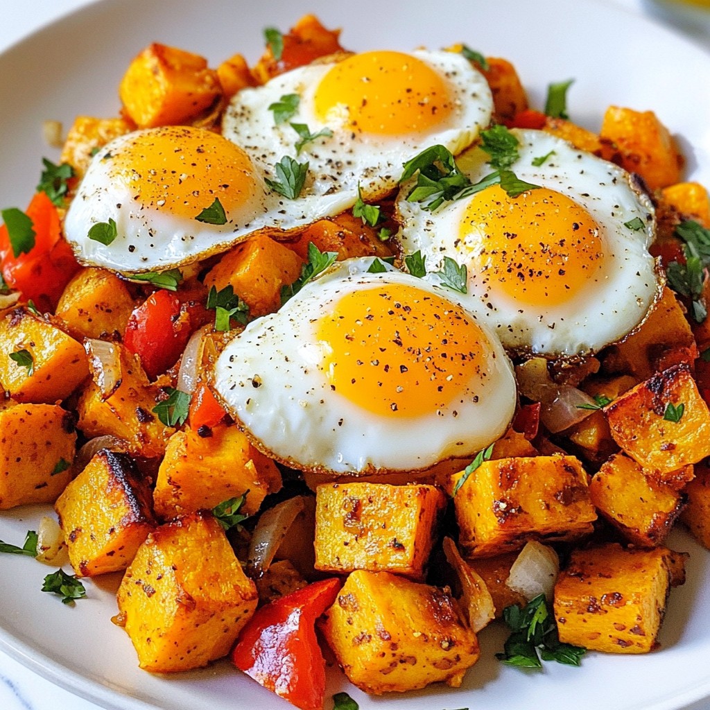 Sweet Potato Hash with Eggs Flavorful Breakfast Delight