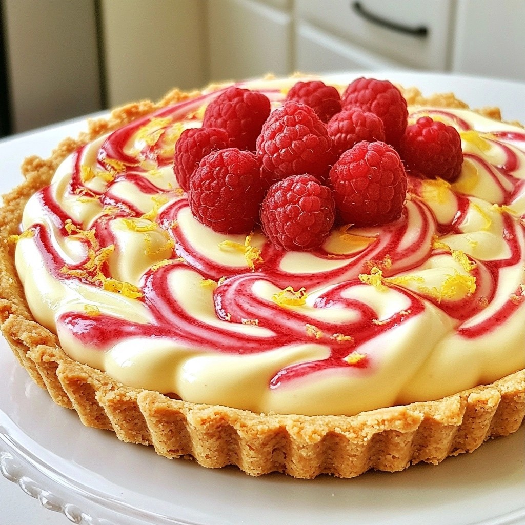 Chilled No-Bake Raspberry Lemon Tart Delightful Treat