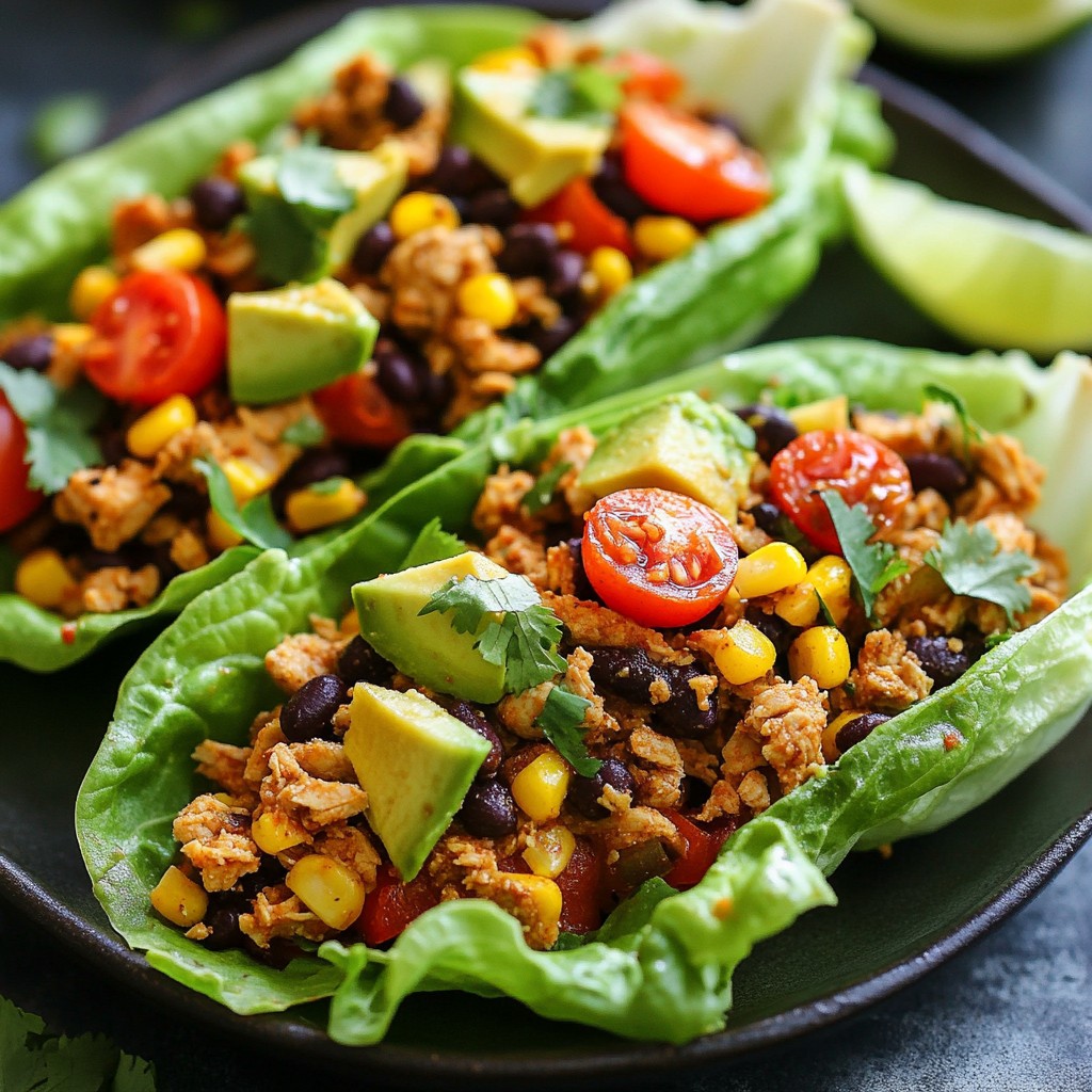 Chicken Taco Lettuce Wraps Quick and Healthy Meal