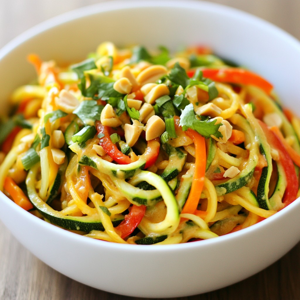 Spicy Thai Peanut Zoodles Flavorful and Quick Dish