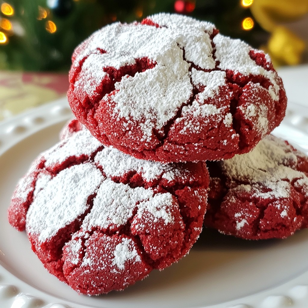 Red Velvet Crinkle Cookies Easy and Delicious Treat