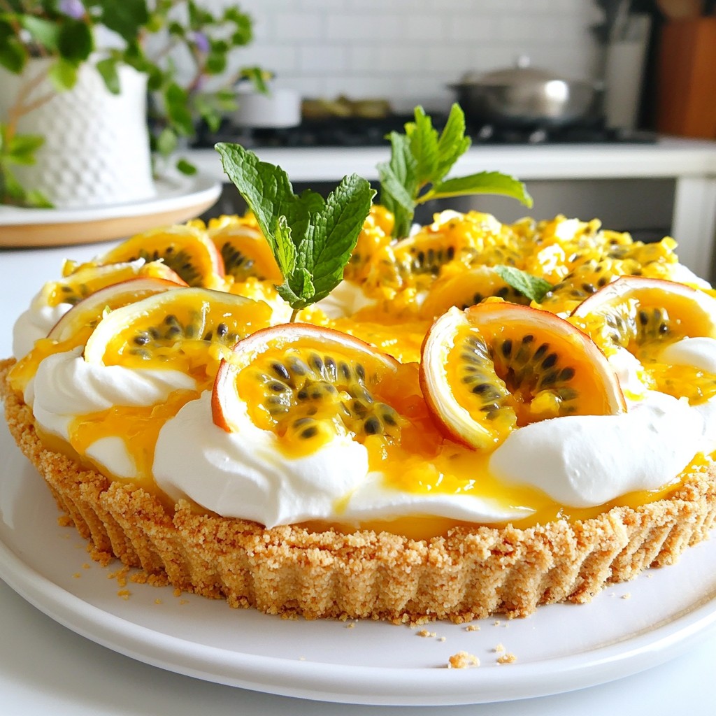 Creamy No-Bake Passion Fruit Tart Delightful Dessert