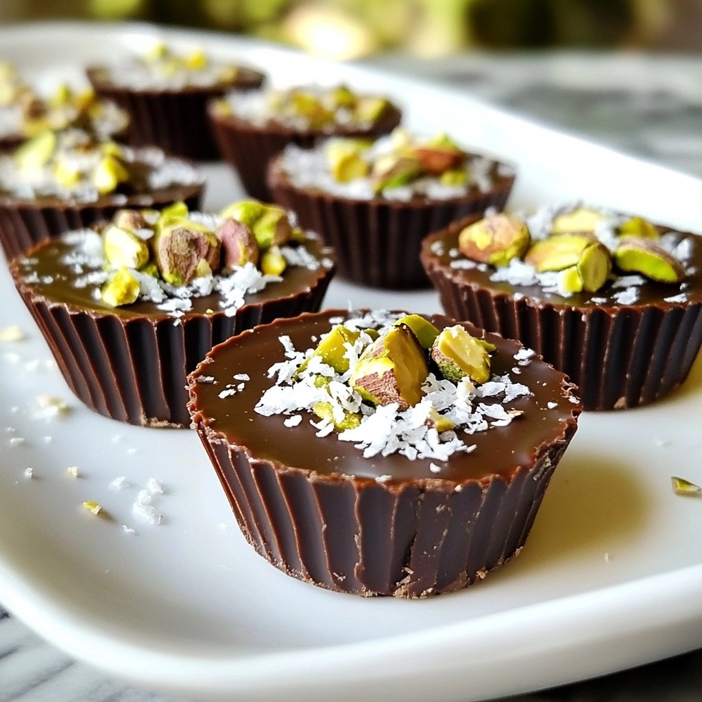 Rich No-Bake Dark Chocolate Pistachio Cups Recipe
