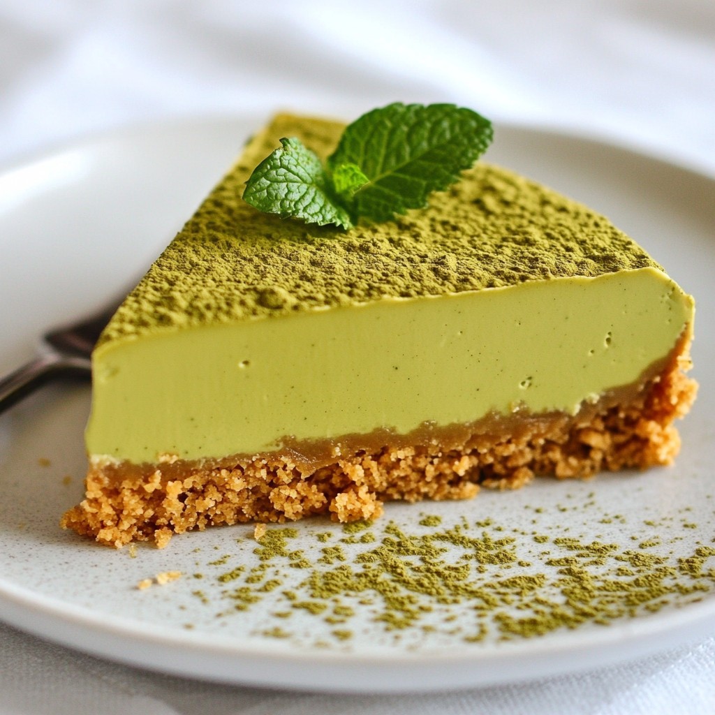 Velvety No-Bake Matcha Cheesecake Easy and Delicious