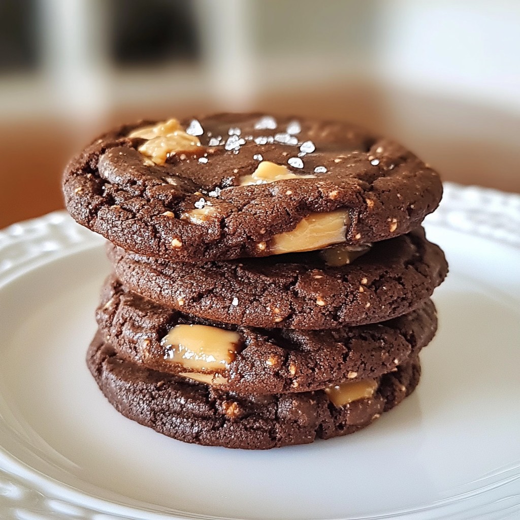 Irresistible Caramel Stuffed Chocolate Cookies Delight