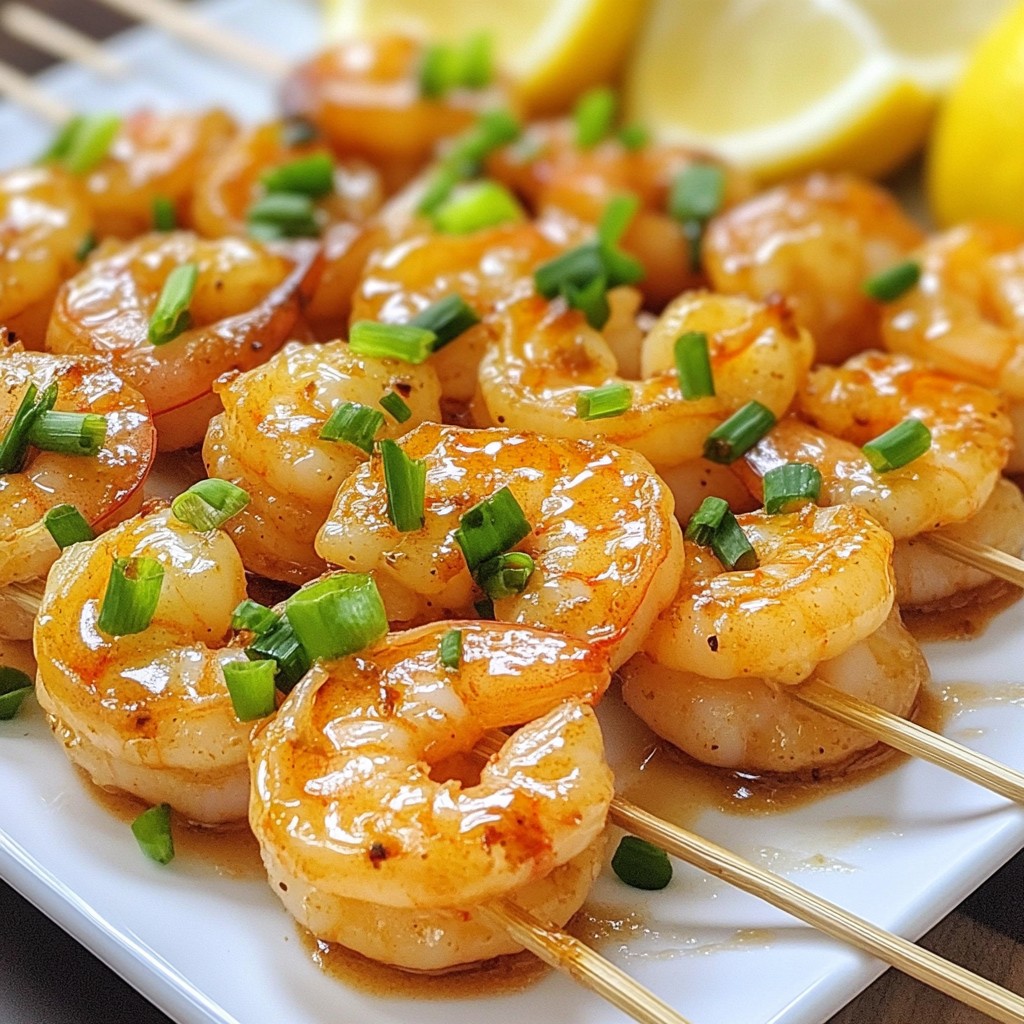Honey Garlic Shrimp Skewers Flavorful Grilled Delight