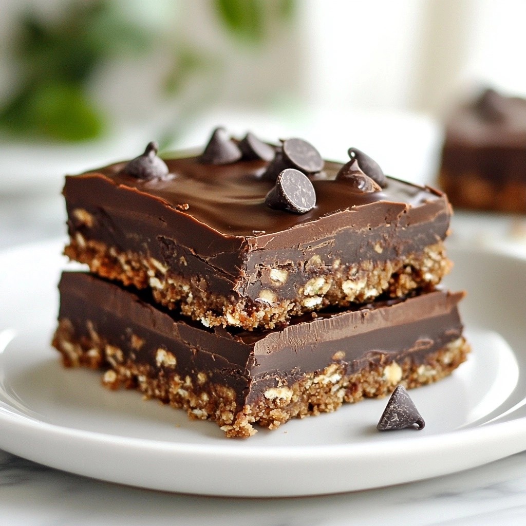 Indulgent No-Bake Dark Chocolate Mint Bars Recipe