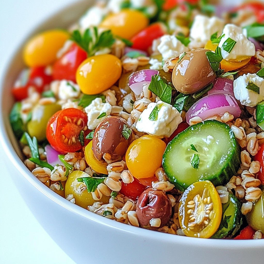 Mediterranean Farro Salad Healthy and Flavorful Recipe
