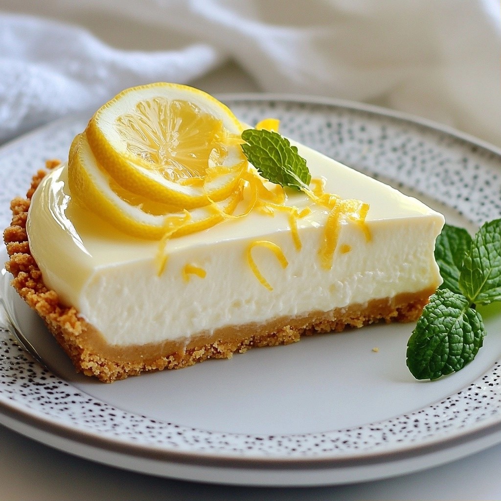 Zesty No-Bake Lemon Ricotta Cheesecake Delight