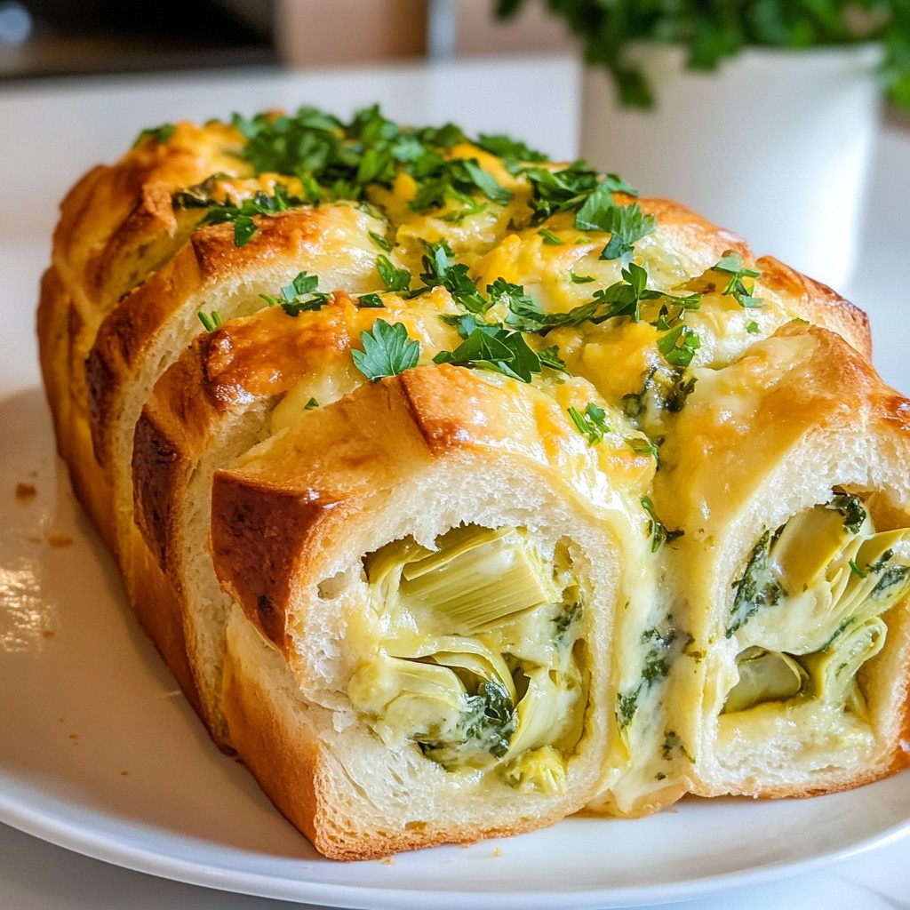 Spinach Artichoke Pull-Apart Bread Easy and Tasty Meal