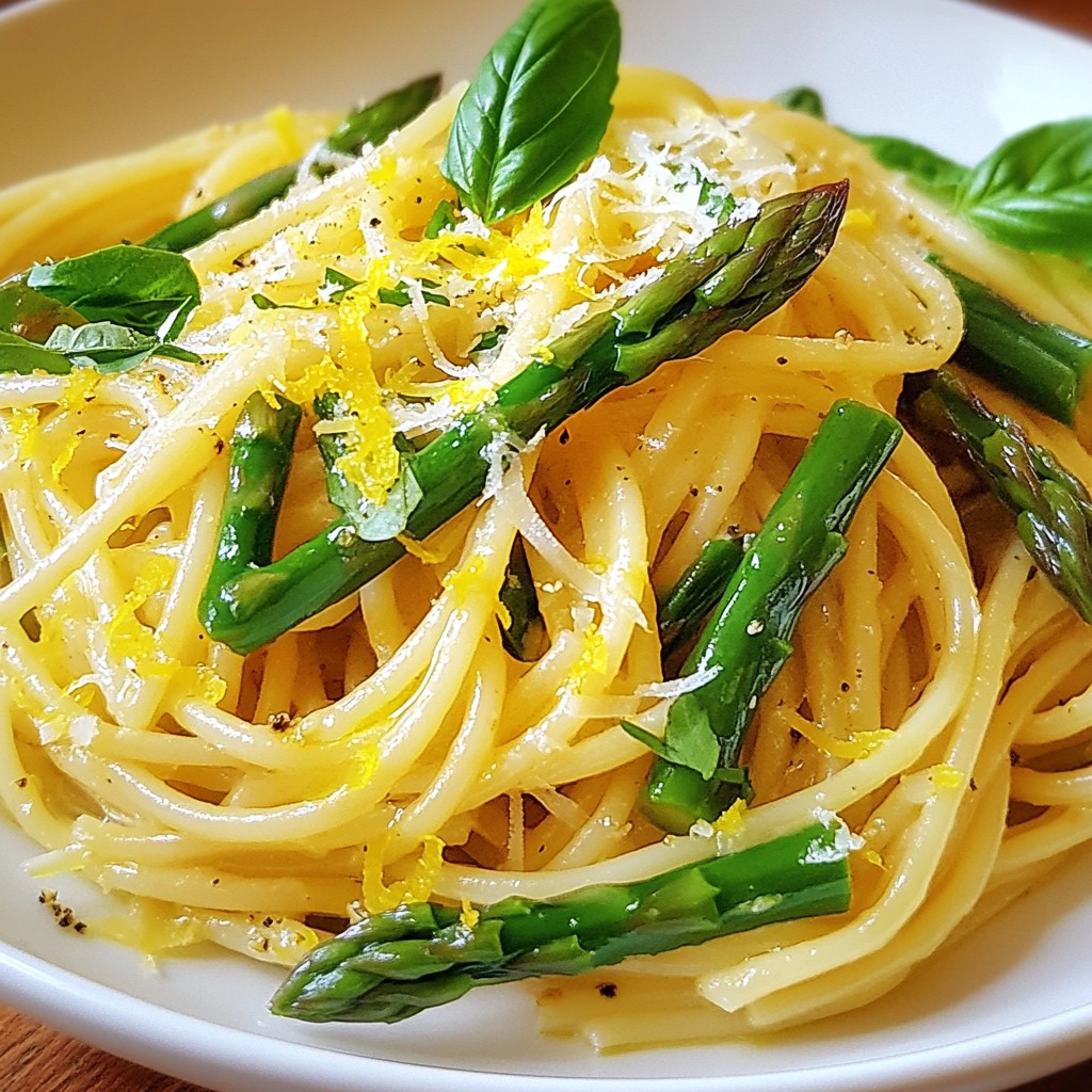 Lemon Garlic Asparagus Pasta Fresh and Flavorful Dish
