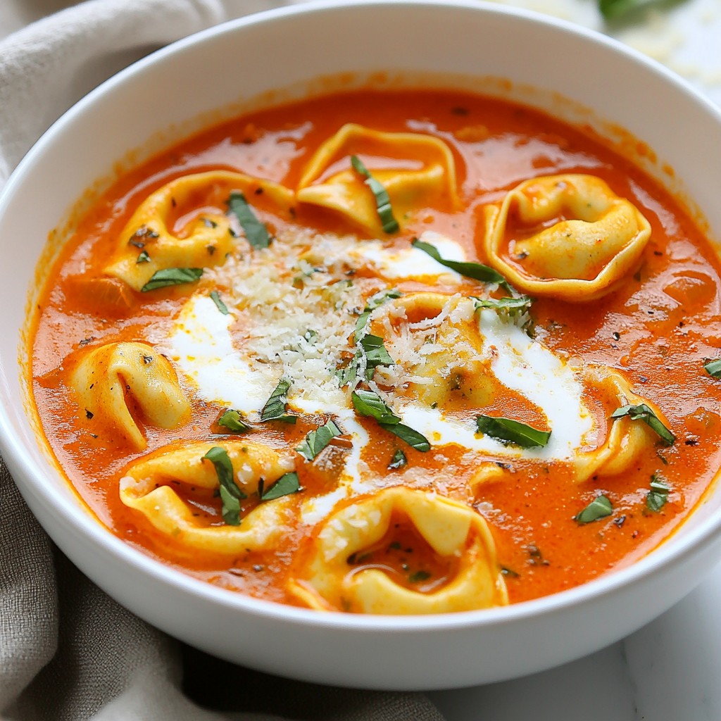 Creamy Tomato Basil Tortellini Soup Tasty and Cozy Meal