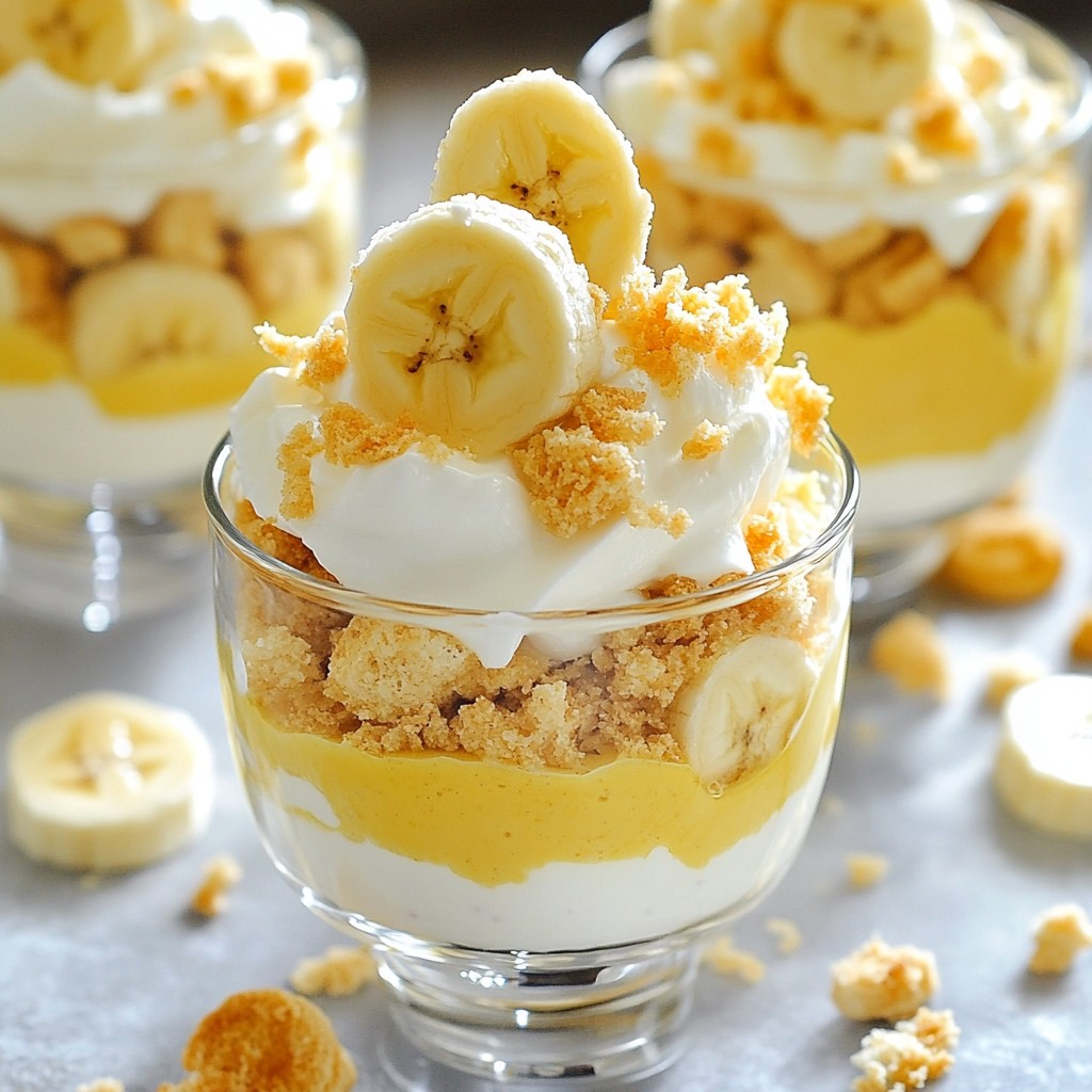 Creamy No-Bake Banana Pudding Cups Delightful Treat