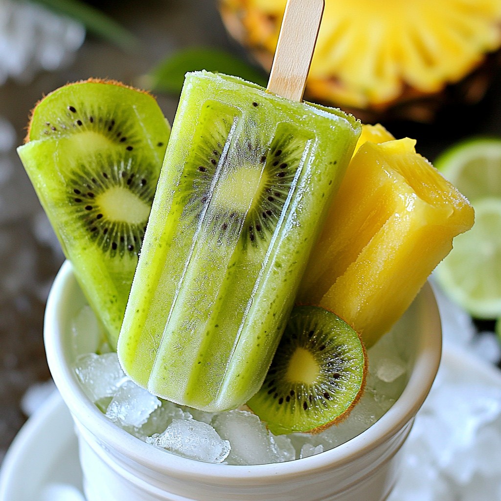Kiwi Pineapple Popsicles Refreshing Summer Treat