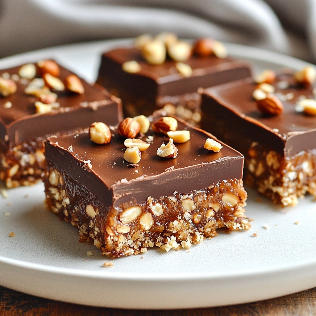 Rich No-Bake Chocolate Hazelnut Bars Easy Treat