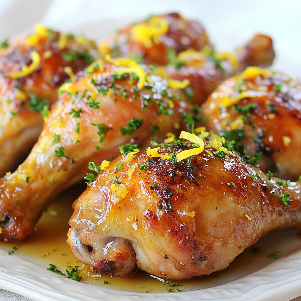 Honey Lemon Roasted Drumsticks Savory and Simple Dish