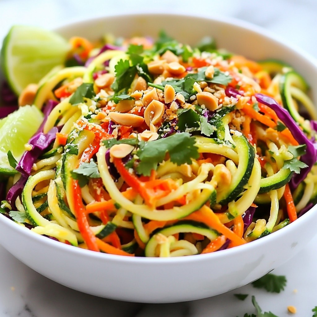 Thai Peanut Zoodle Salad Fresh and Flavorful Dish