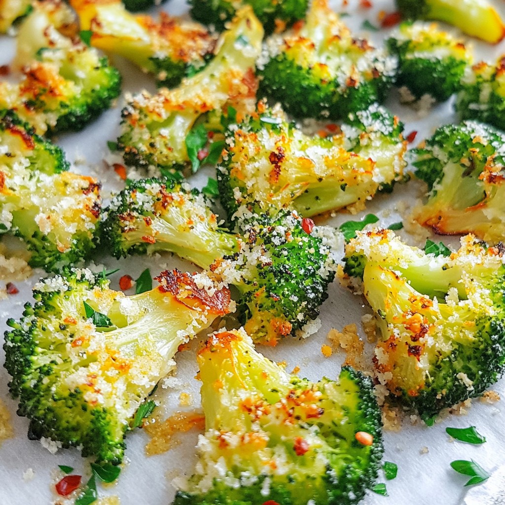 Garlic Parmesan Roasted Broccoli Healthy and Tasty Dish