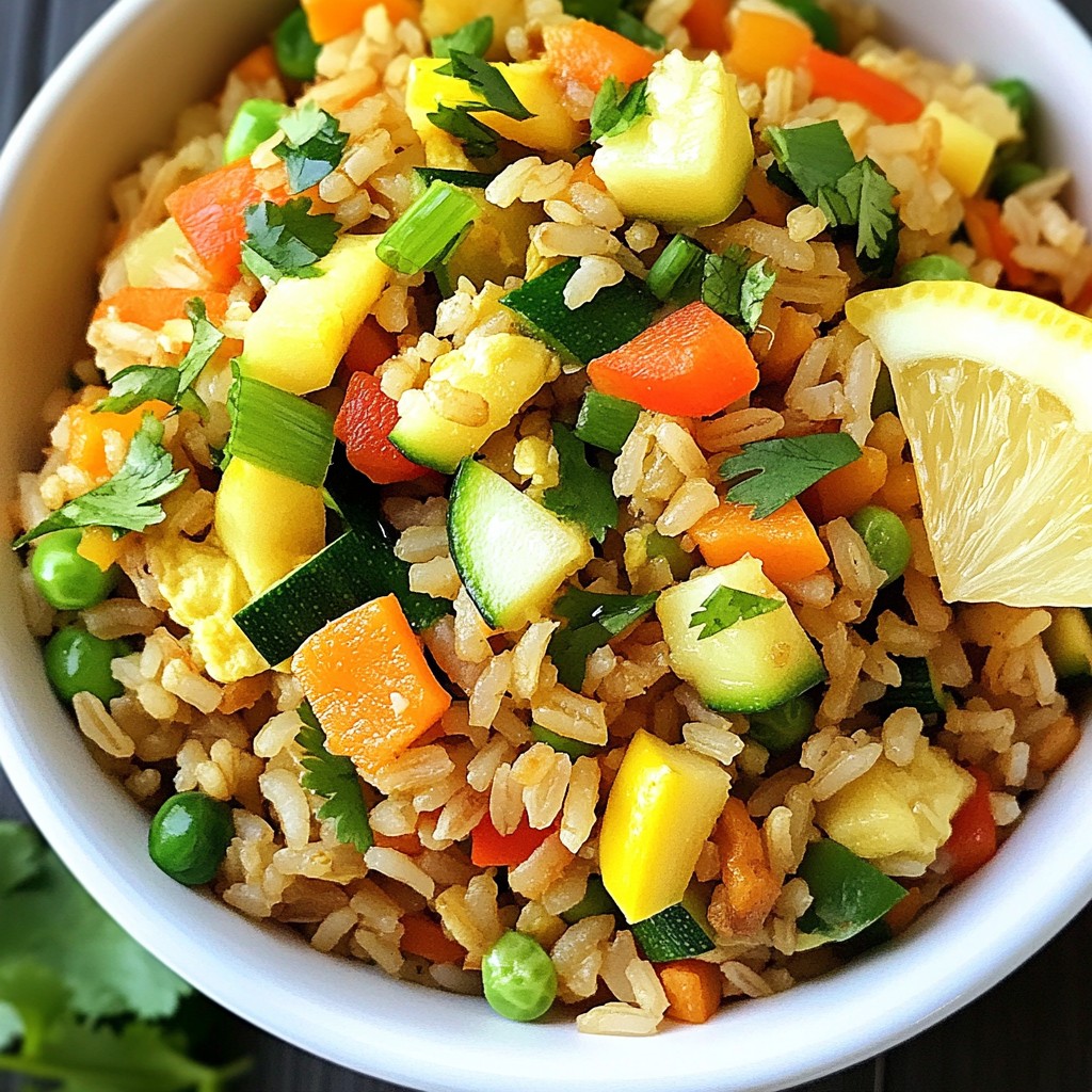 Veggie Fried Brown Rice Flavorful and Quick Meal